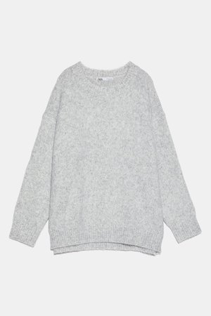 OVERSIZED SWEATER - Oversized Sweaters-KNITWEAR-WOMAN | ZARA United States grey