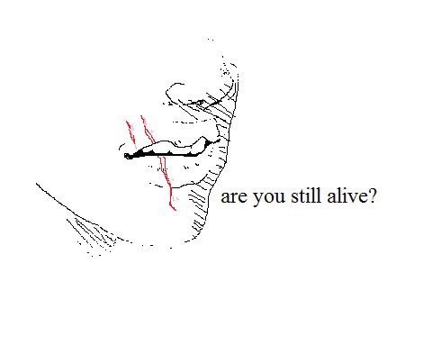 "are you still alive?" drawing