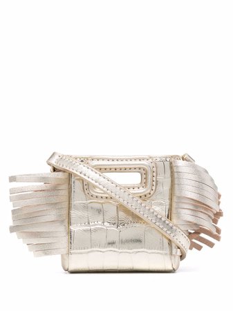 Shop Maje crocodile-embossed mini bag with Express Delivery - FARFETCH