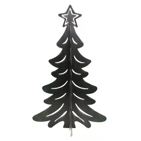 Metal Brown Flat Christmas Tree Figurine - Wondershop : Target