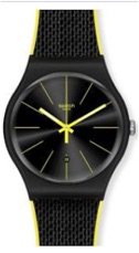 black and neon yellow watch