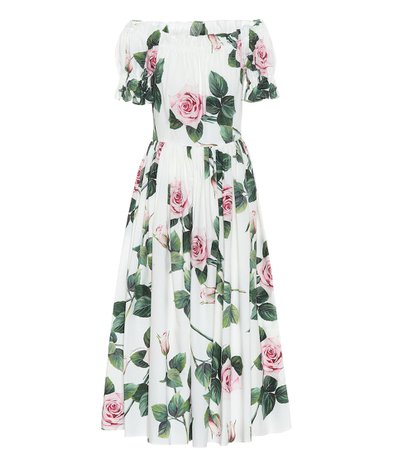Floral Cotton Dress - Dolce & Gabbana | Mytheresa