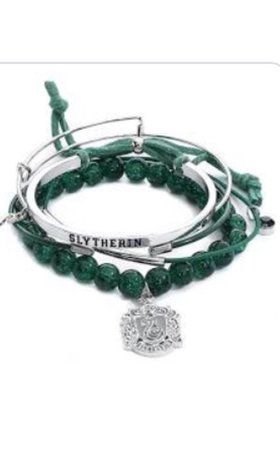 dark green Slytherin bracelet set
