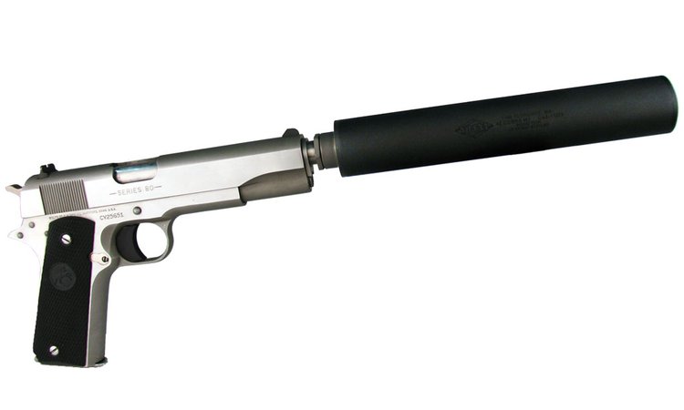 pistol with silencer - Google Search