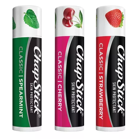 Chapstick Classic Variety Pack Lip Balm - Cherry, Strawberry, & Spearmint - 3ct/0.45oz : Target