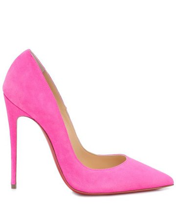 Christian Louboutin Women's Pink So Kate 120 Suede Pumps