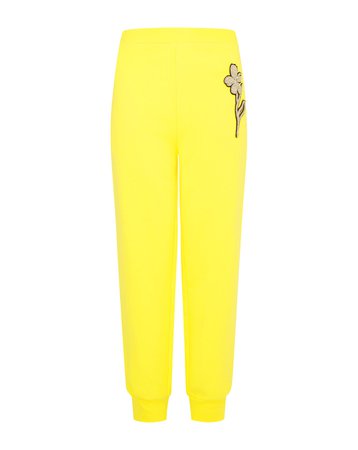 Crystal Flower Applique Sweatpants in Yellow – David Koma