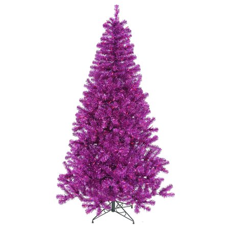 Vickerman 6' Purple Artificial Christmas Tree, Purple Dura-lit Incandescent Lights