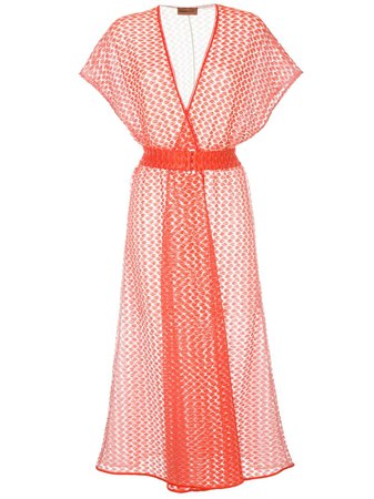 Missoni sheer wrap front dress $1,784 - Buy AW18 Online - Fast Global Delivery, Price