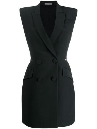Alexander McQueen Double-breasted slash mini dress - Fast Global Shipping, Free Returns