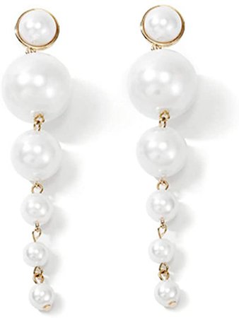 Amazon.com: Denifery Boho Gold Long Tassel Earrings Fringe Dangle Earrings Pearls Earrings Thin Earrings Handmade Bohemian Statement Earrings for Women Girls Daily Party: Clothing