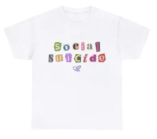 Social Suicide Shirt, Oversized, Olivia Rodrigo, Guts, Ballad of a Homeschool Girl, Concert, Tour, Merch - Etsy