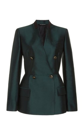 Givenchy, Double-Breasted Wool-Silk Blazer