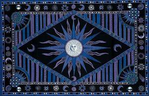 Celestial Sun - Blue and Purple - Tapestry – TrippyStore