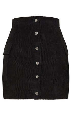 Black Cord Popper Detail Mini Skirt | Skirts | PrettyLittleThing USA