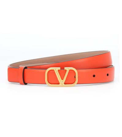 Valentino - Valentino Garavani VLOGO leather belt | Mytheresa