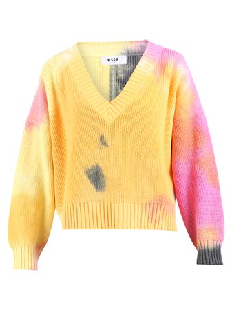 MSGM Tie-dye Print Sweater