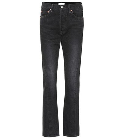 Straight-leg cotton jeans