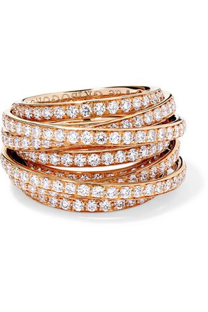 de GRISOGONO | Allegra 18-karat rose gold diamond ring | NET-A-PORTER.COM