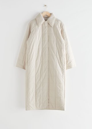 Relaxed Padded Puffer Coat - White - Jackets - & Other Stories