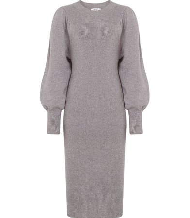 Nordica Flute Sleeve Knitted Dress - REISS
