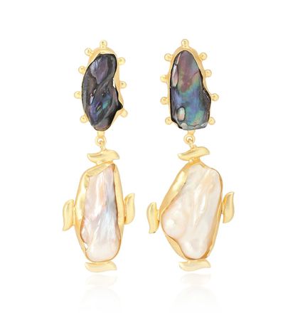 Riya 14Kt Gold-Plated Earrings With Baroque Pearls - Peet Dullaert | mytheresa.com