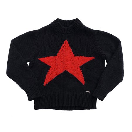 Diesel Red and Black Star Sweater