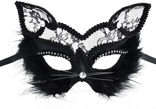 Venetian Masquerade Glitter Fancy Cat Mask