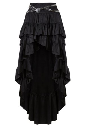 Kami Black high-Low Gothic Skirt by Dark in Love | Ladies