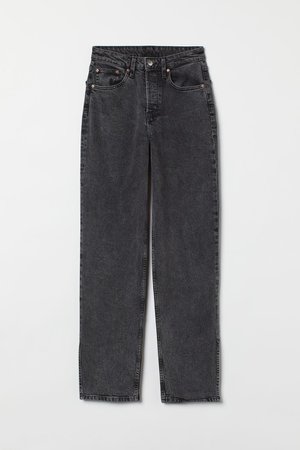 Straight High Jeans - Dark gray - Ladies | H&M CA