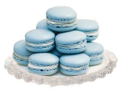 pastel blue macarons
