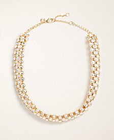 Rectangle Crystal Statement Necklace | Ann Taylor