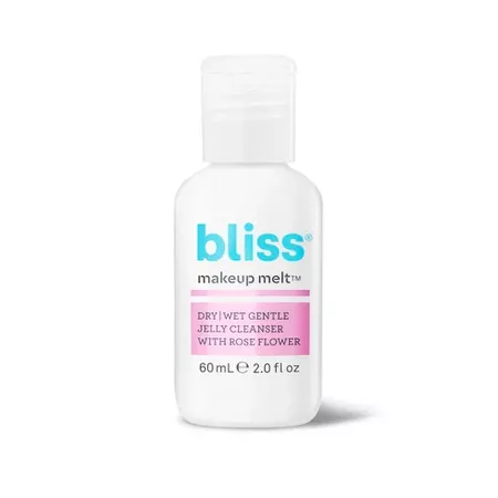 Bliss Makeup Melt Dry/Wet Gentle Jelly Cleanser With Rose Flower - 2 Fl Oz : Target