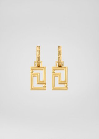 Versace Grecamania Drop Earrings for Women | US Online Store