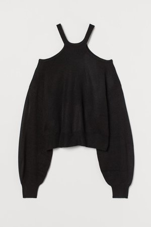 cold shoulder Sweater - Black - Ladies | H&M US