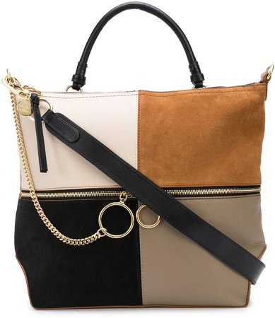 patch-work zipped tote
