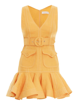 yellow dress short