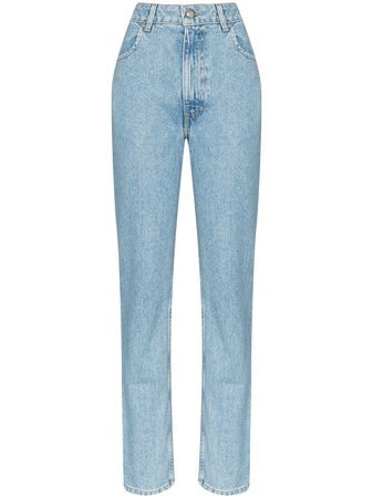 Eckhaus Latta Faded High Rise Jeans - Farfetch