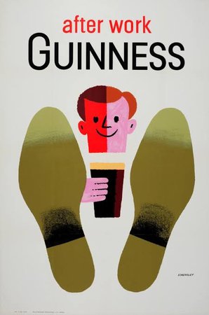 vintage Guinness poster - after work Guinness