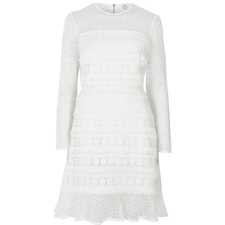 White long sleeve lace dress - Dresses - Sale - women
