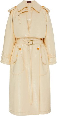 Sies Marjan Eva Faux-Leather Trench Coat Size: XS