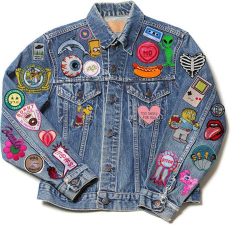 denim jacket with patches - Google Search