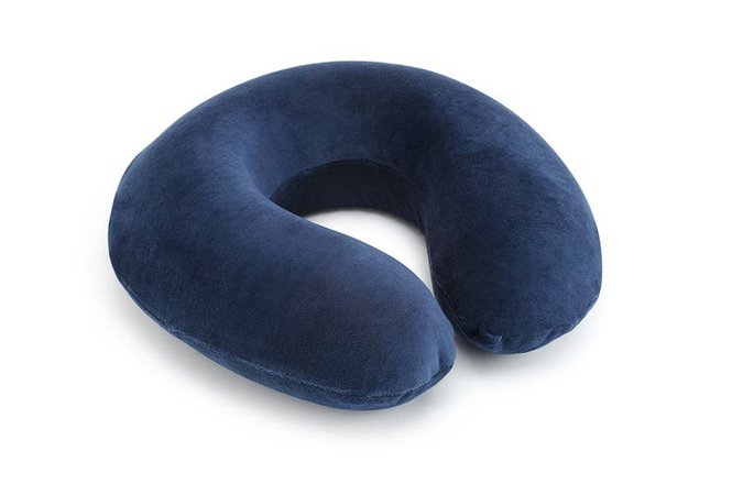 Orbis Memory Foam Travel Neck Pillow (Dark Blue) - Kogan.com