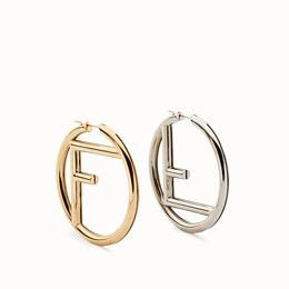 Gold and palladium earrings - F IS FENDI EARRINGS | Fendi