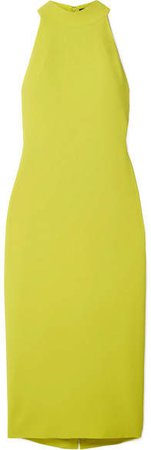 Brandon Maxwell - Stretch-crepe Halterneck Dress - Yellow