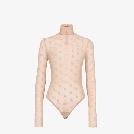 Pink tulle bodysuit - BODYSUIT | Fendi