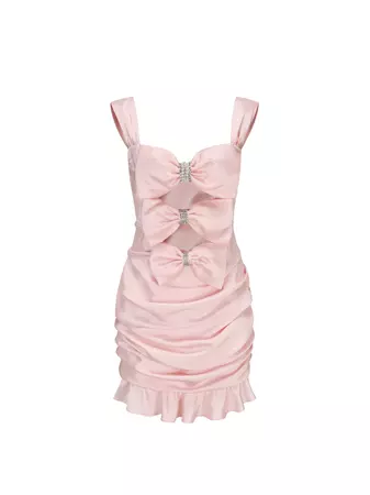 Aubrielle Bow Cutout Dress (Pink) – Nana Jacqueline