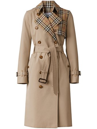 Burberry Vintage Check panel trench coat - FARFETCH