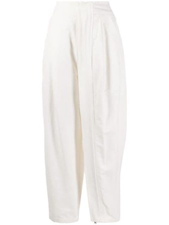 Stella Mccartney Wide-Leg High Waisted Trousers 600611SIA03 White | Farfetch