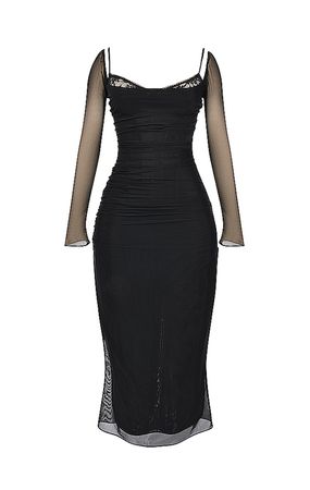 Clothing : Maxi Dresses : 'Katarina' Black Maxi Dress